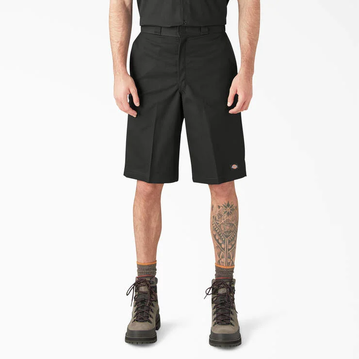 Loose Fit Flat Front Work Shorts