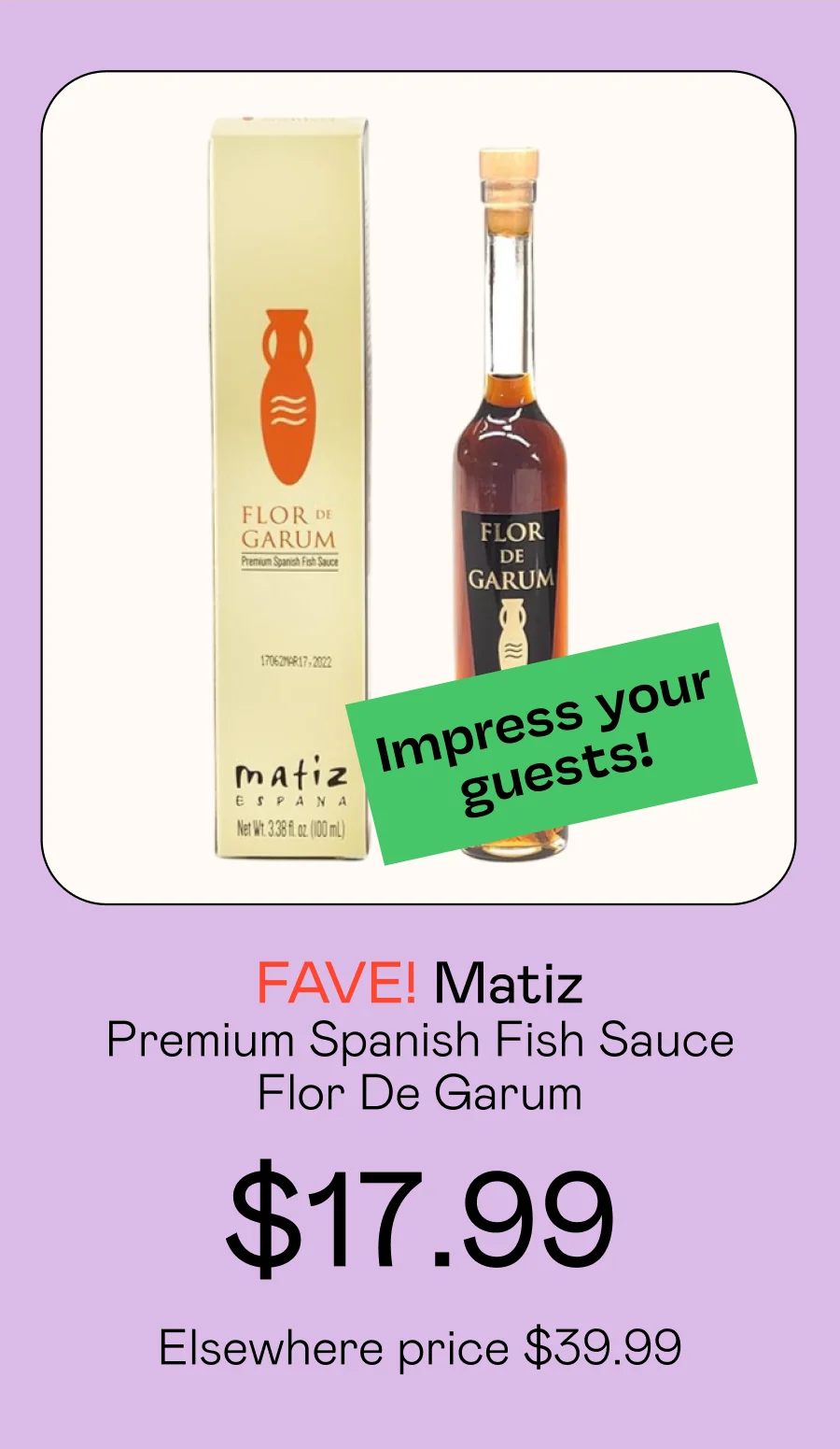 Premium Spanish Fish Sauce, Flor De Garum