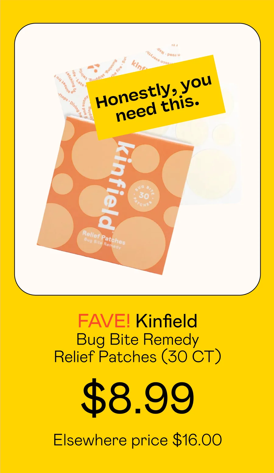 Bug Bite Remedy Relief Patches (30 CT)