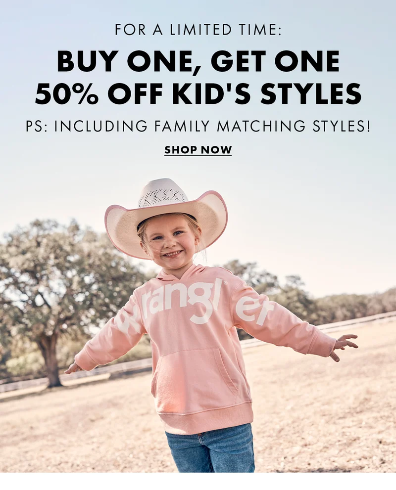 For a limited time: Buy One, Get One  50% Off Kid's Styles. PS: Including family matching styles! Shop Now