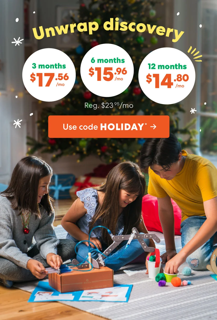 Unwrap discovery! Use code HOLIDAY ->