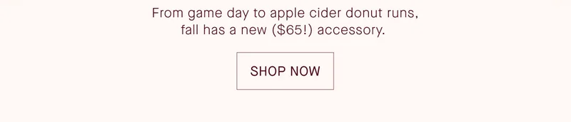 From fame day to apple cider donut runs, fall has a new ($65!) accessory.