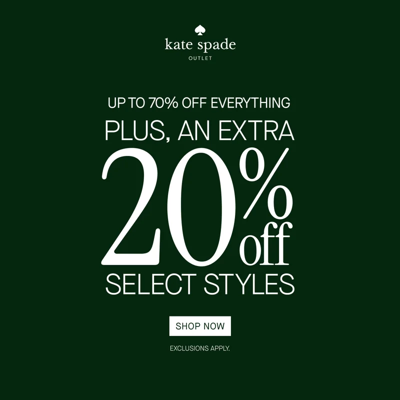 Up to 70% off everything plus, an extra 20% off select styles. SHOP NOW