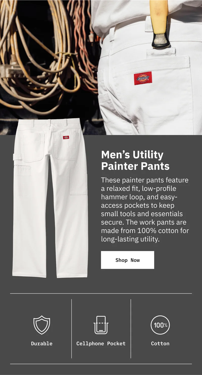 Men's Utility Painter Pants. Shop Now.