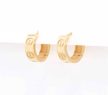 Silver Style Engraved Mini Hoop