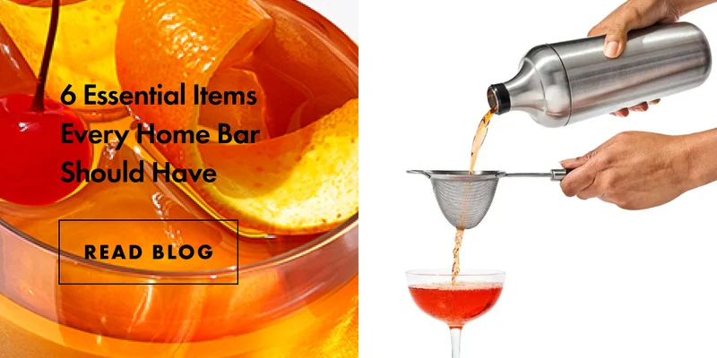 6 essential items every home bar should have. read blog.