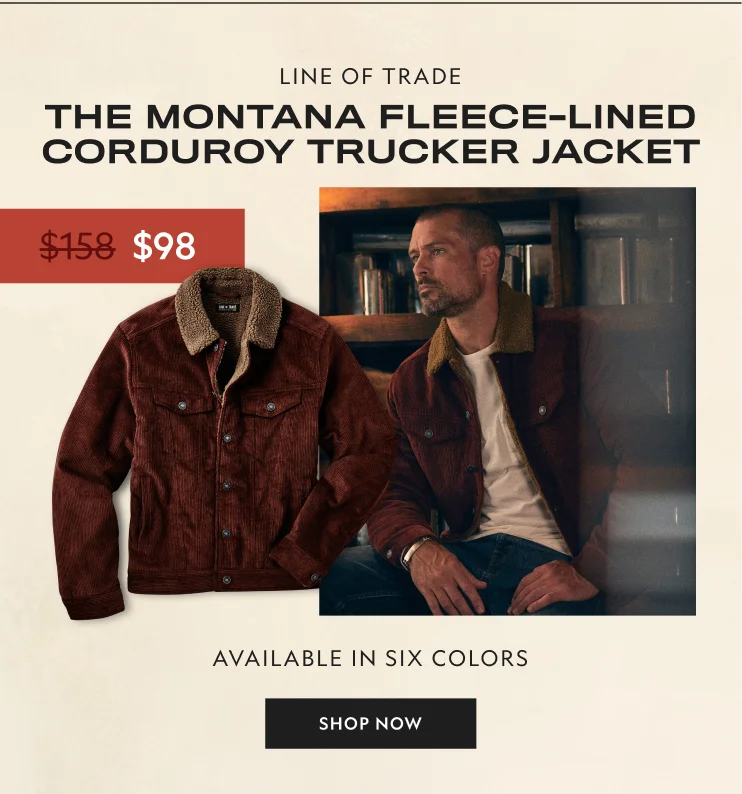 The Montana Fleece-Lined Corduroy Trucker Jacket