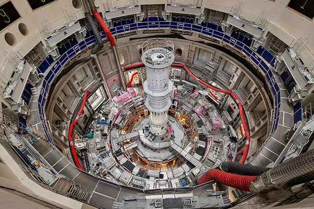 The tokamak pit at the International Thermonuclear Experimental Reactor, or ITER, in Saint-Paul-lès-Durance, France.
