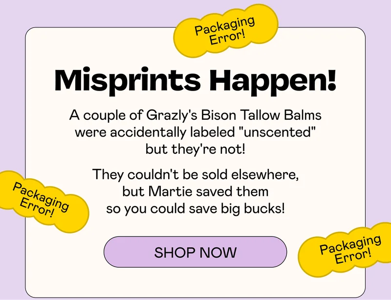 Misprints Happen! | SHOP NOW