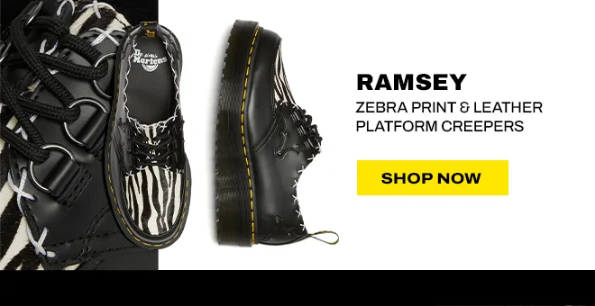 Ramsey Zebra Print & Leather Platform Creepers