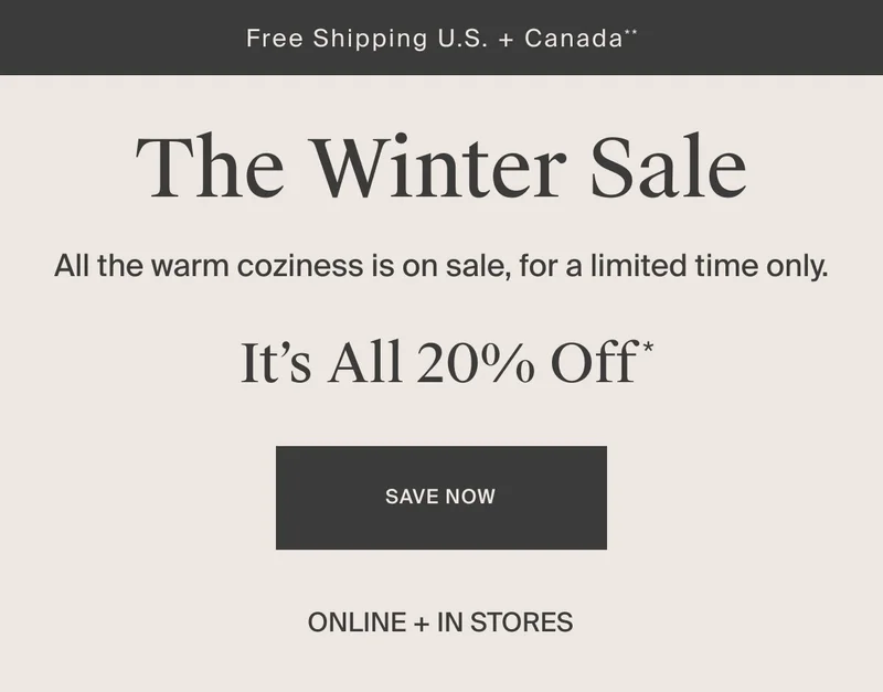 The Winter Sale | SAVE NOW