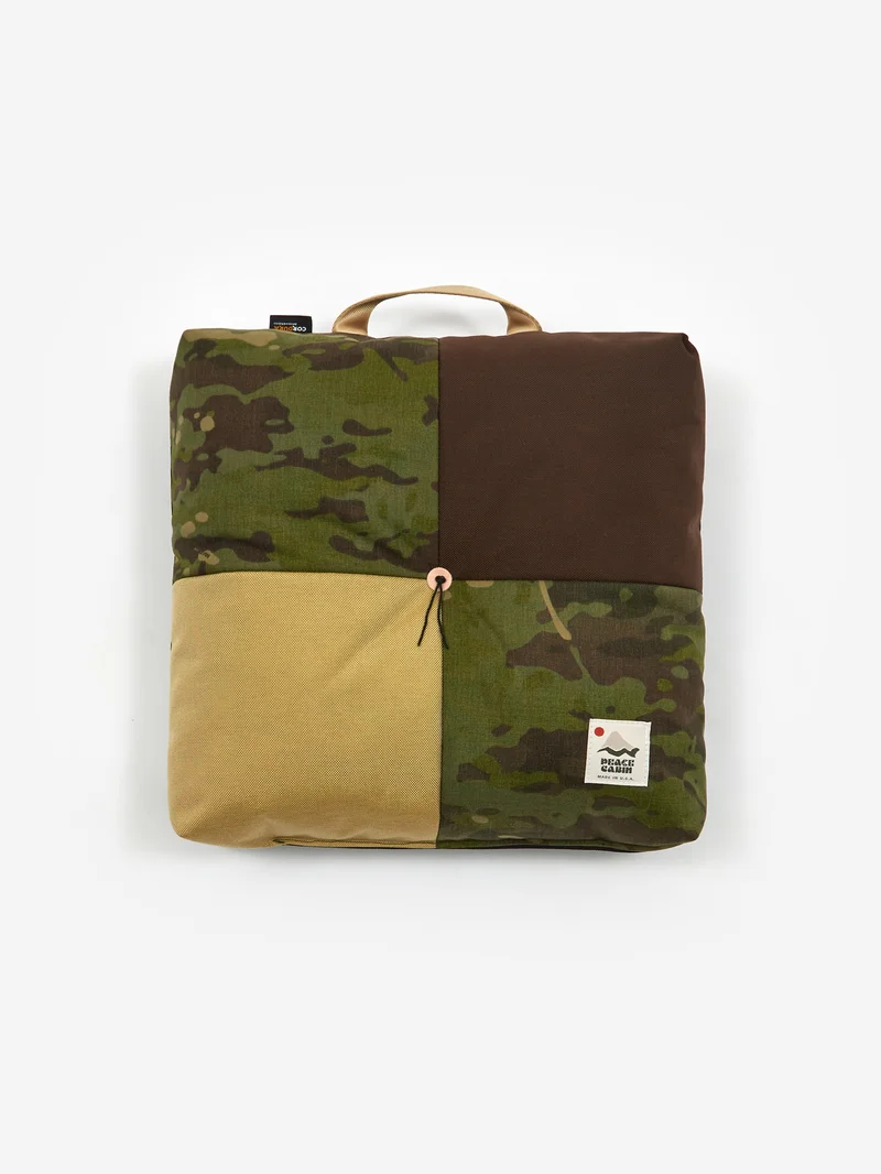 Image of Peace Cabin Wanderer Water Resistant Outdoor Cushion - Camo/Olive