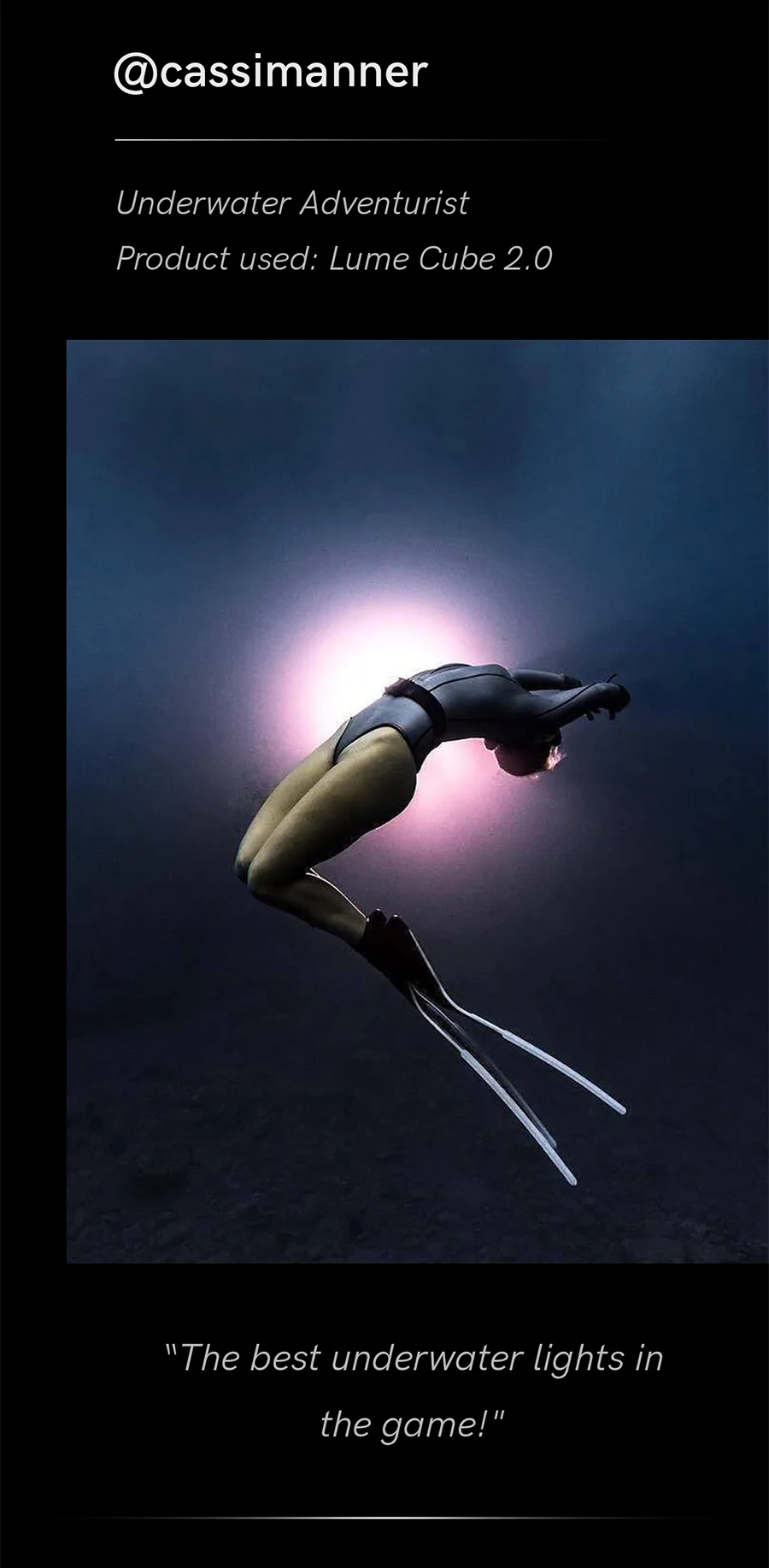"The best underwater lights in the game" @cassimanner