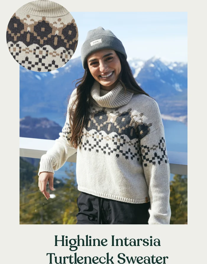 Highline Intarsia Turtleneck Sweater