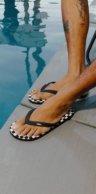 Checkerboard Black / Marshmallow White Makena Checkerboard Sandal
