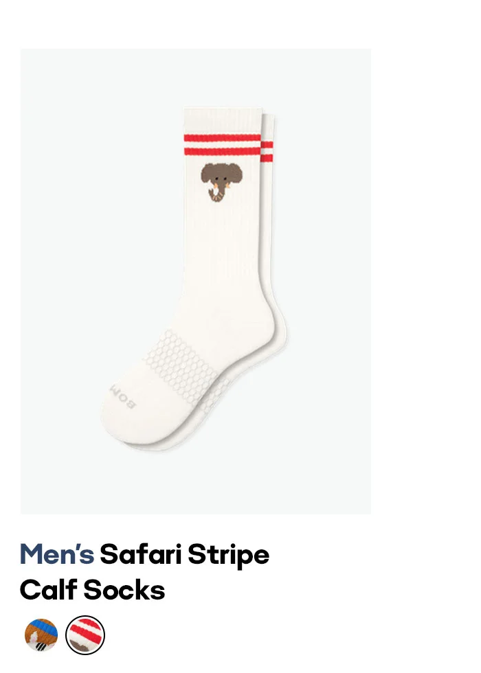 Men's Safari Stripe Calf Socks