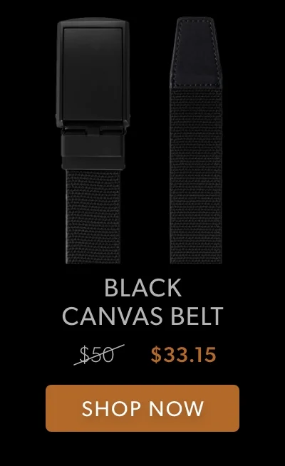 Black Canvas Belt