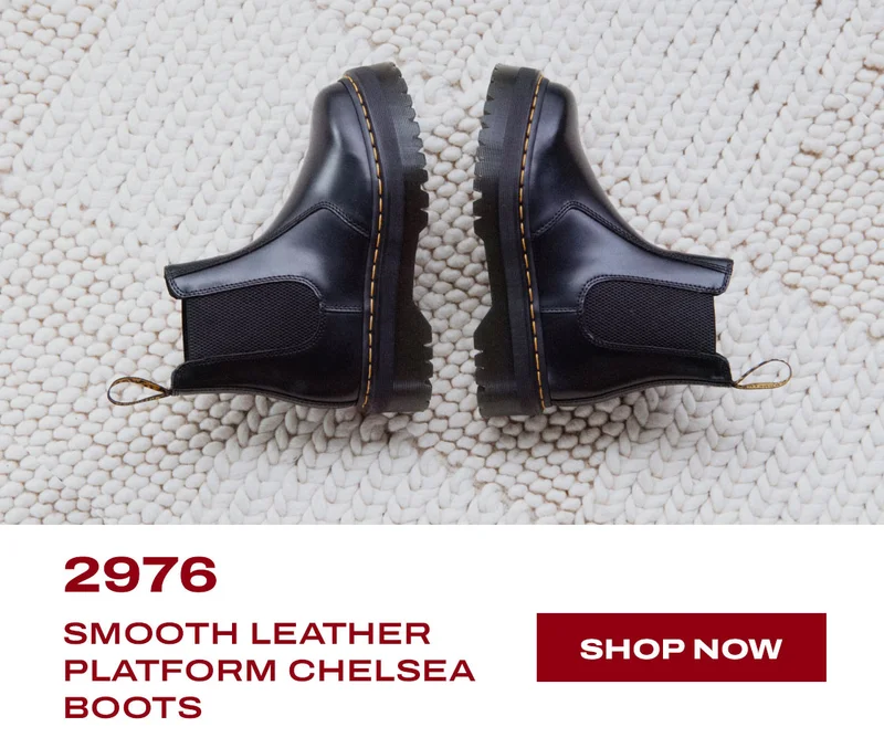 2976 Smooth Leather Platform Chelsea Boots