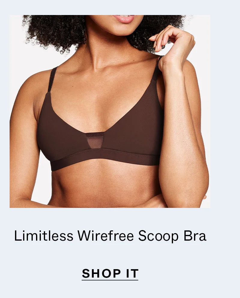 Limitless Wirefree Scoop Bra in Espresso