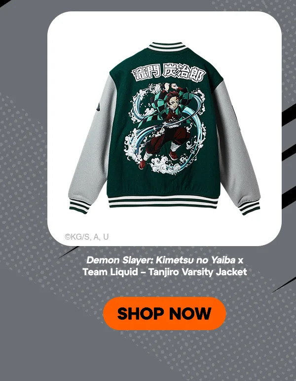Demon Slayer: Kimetsu no Yaiba x Team Liquid – Tanjiro Varsity Jacket