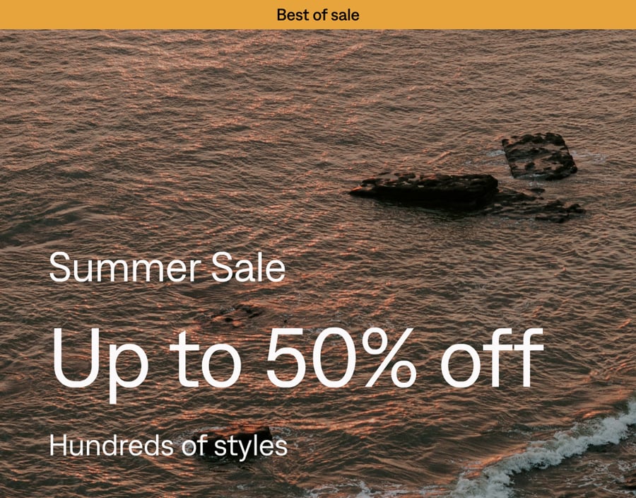 Summer Sale: Up to 50% off hundreds of styles. Shop best of sale