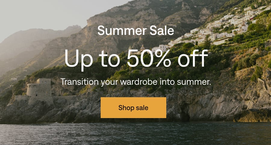 Summer Sale: Up to 50% off. Shop sale