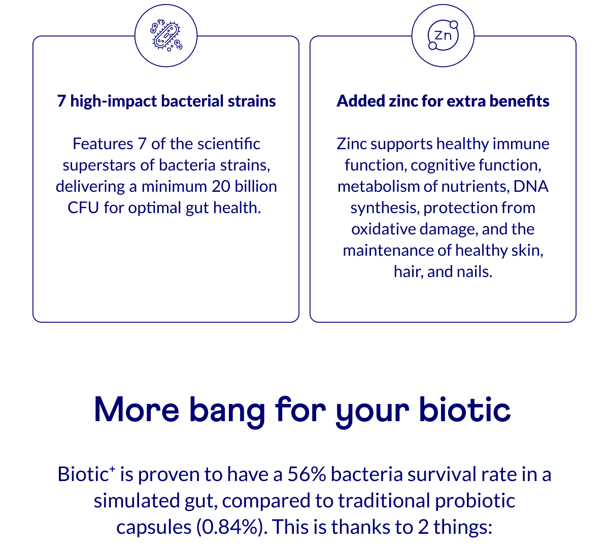 Features 7 of the scientific superstars of bacteria strains, delivering a minimum 20 billion CFU for optimal gut health.
