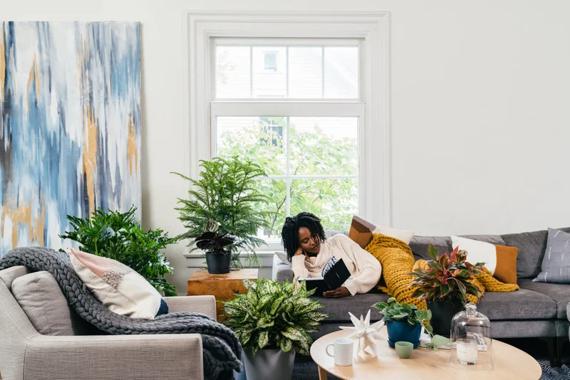 woman surrounded by plants