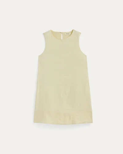 Image | The Shift Dress in Stretch Linen | Light Yellow