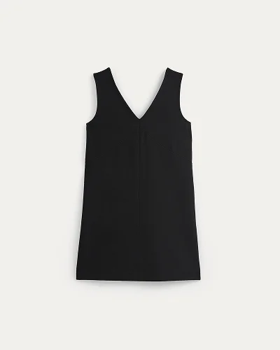 Image | Ponte V-Neck Mini Dress | Black