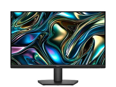 A Dell monitor on a dark gray background.