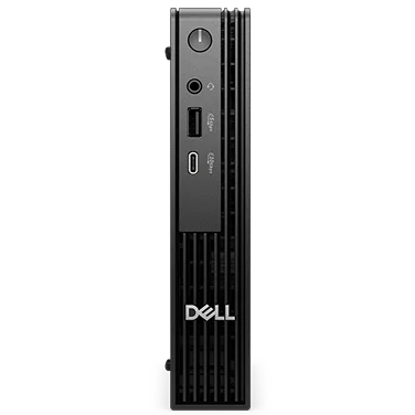 A Dell desktop computer on a dark gray background.