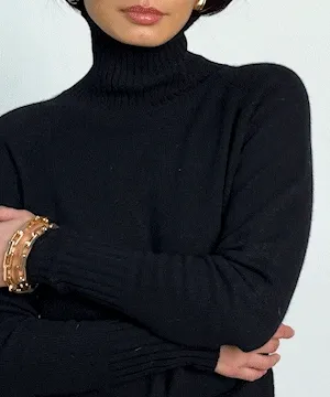 Emma Cashmere Relaxed Turtleneck Sweater
