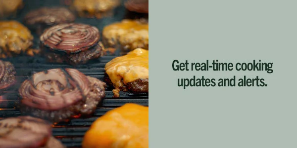 Great real-time cooking updates and alerts.