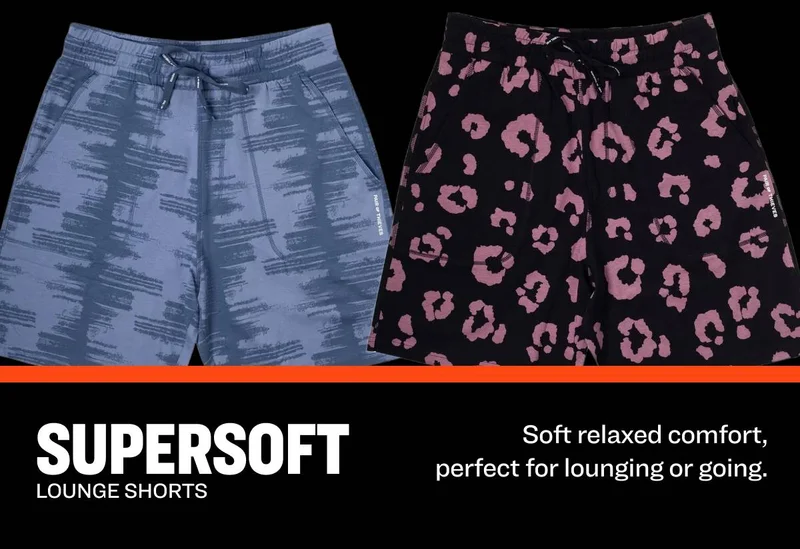SUPERSOFT LOUNGE SHORTS - Soft relaxed comfort, perfect for lounging or going.