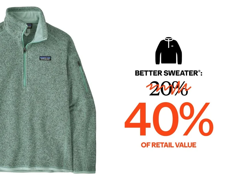 better sweater®: 40% of retail value