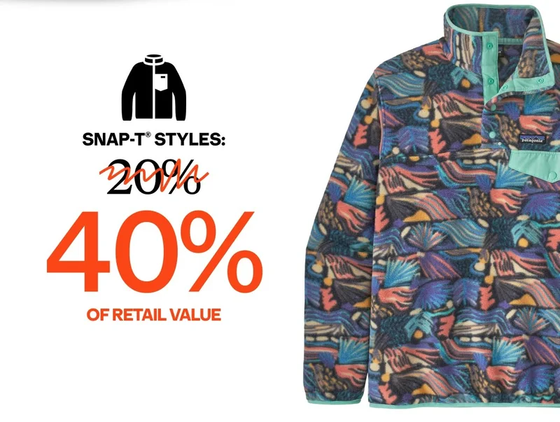 snap-t® styles: 40% of retail value
