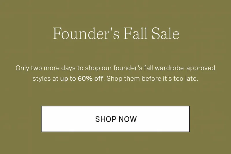 Founder's Fall Sale