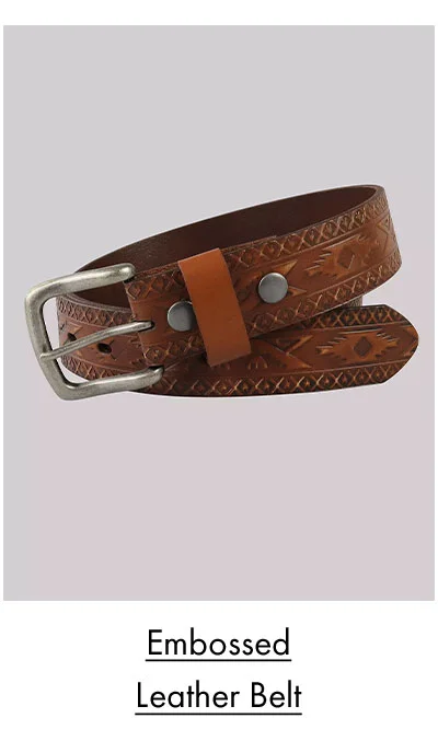 Embossed Leather Belt