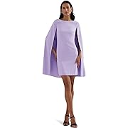 Cape Georgette Cocktail Dress
