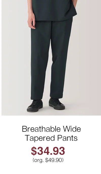 Shop Men's Breathable Wide Tapered Pants
