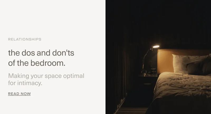 The dos and don'ts of the bedroom.