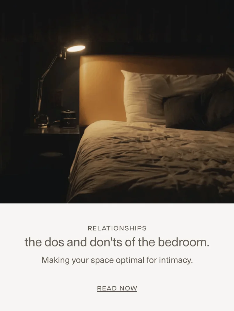 The dos and don'ts of the bedroom.