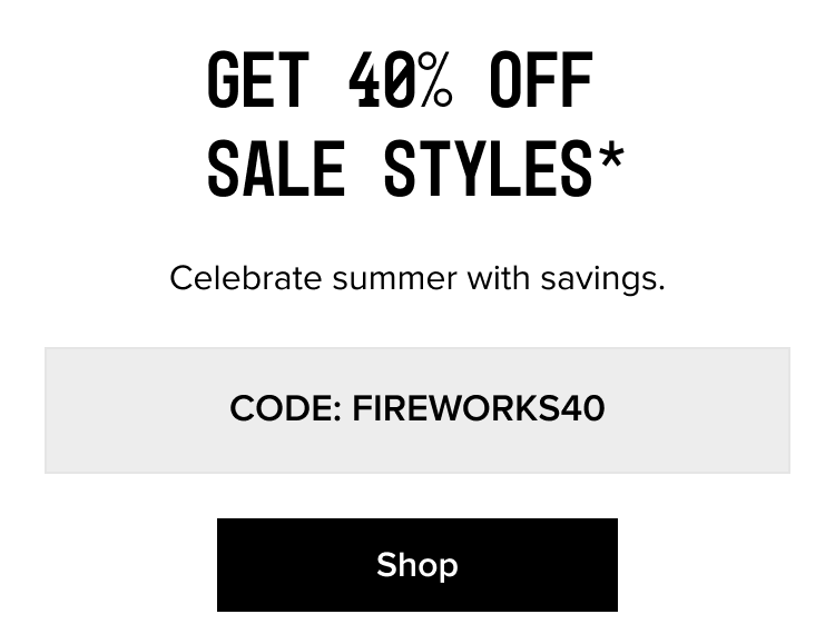 Shop Sale - CODE: FIREWORKS40