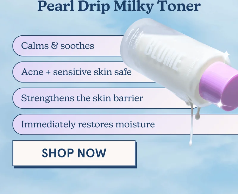 Pearl Drip Milky Toner: Calms & soothes | Acne + sensitive skin safe | Strengthens the skin barrier | Immediately restores moisture [SHOP NOW]