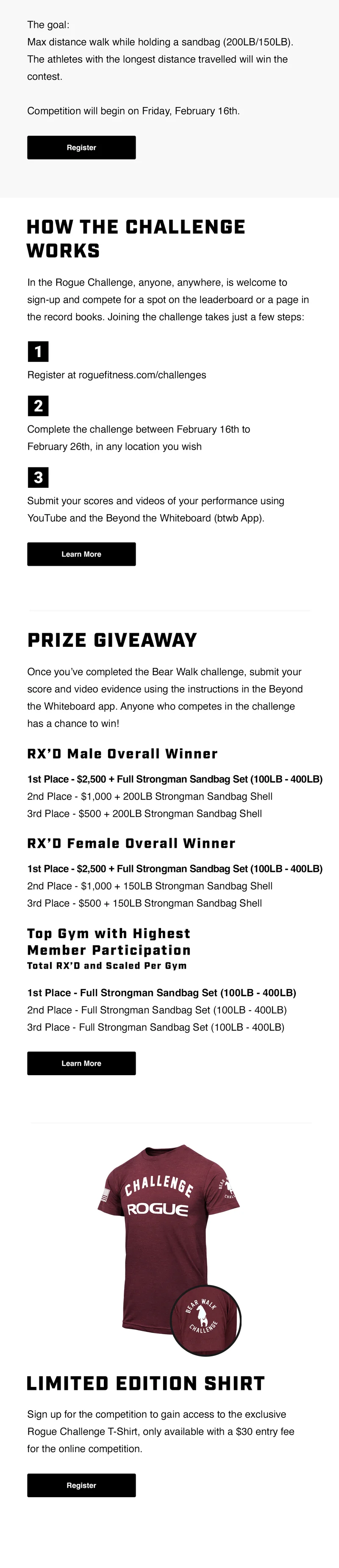 The Bear Walk Challenge - Register
