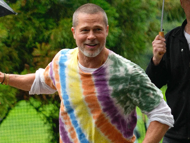 Image may contain: Brad Pitt, Wristwatch, Arm, Body Part, Person, and Adult
