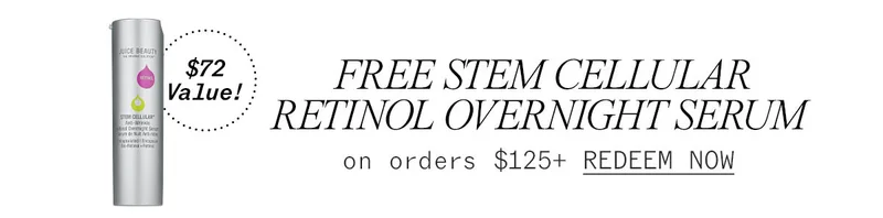 Free Stem Cellular Retinol Overnight Serum with $125 Purchase