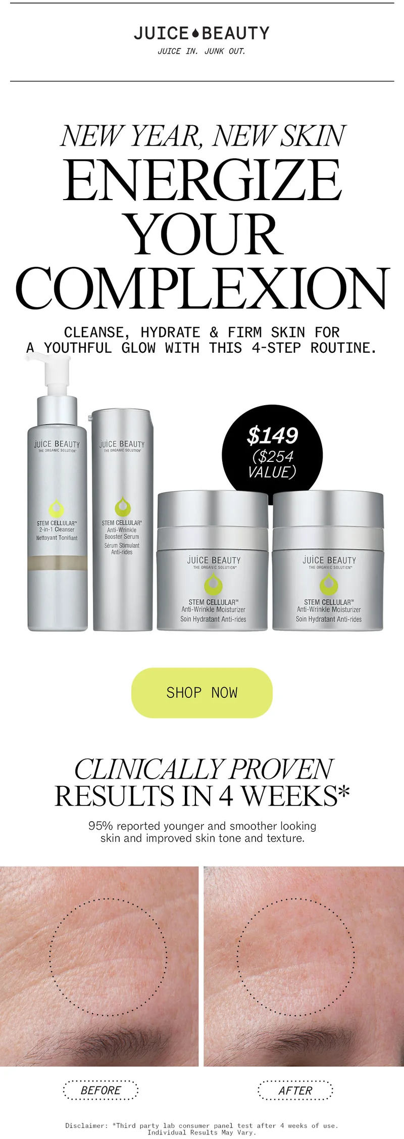 New Year, New Skin: Youth Activating Morning Routine for $149