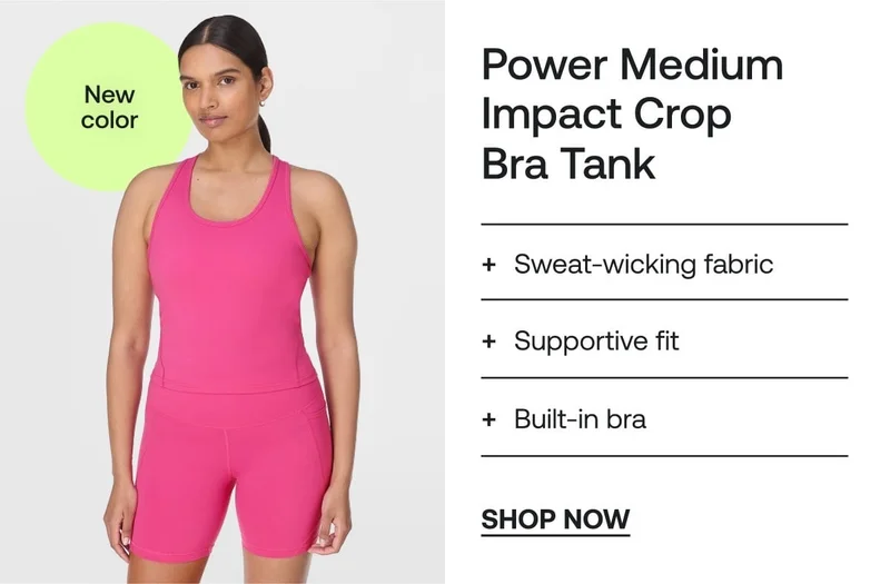 Power Medium Impact Crop Bra Vest